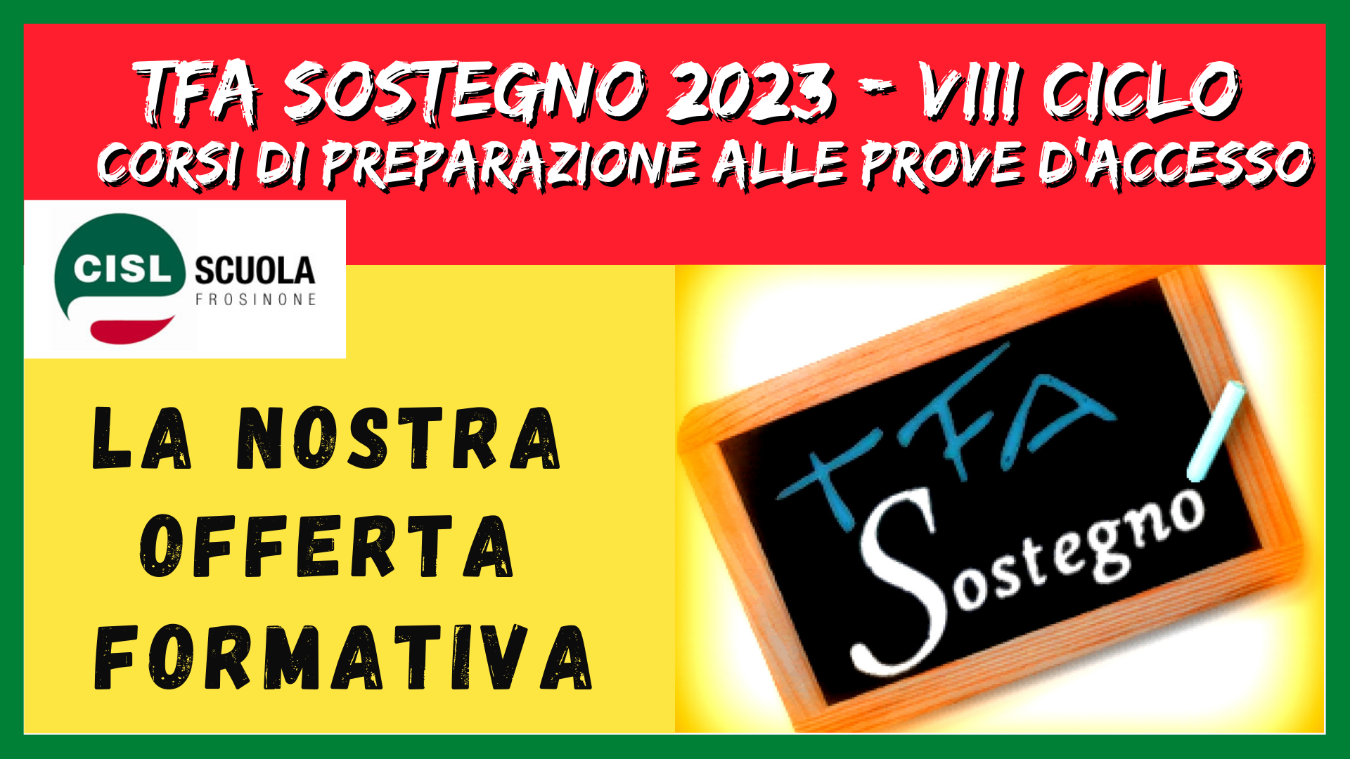 tessera TFA 2023 offerta generale