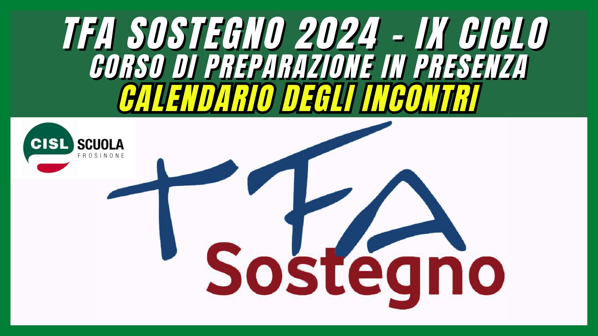 CORSO TFA 2024 Frosinone