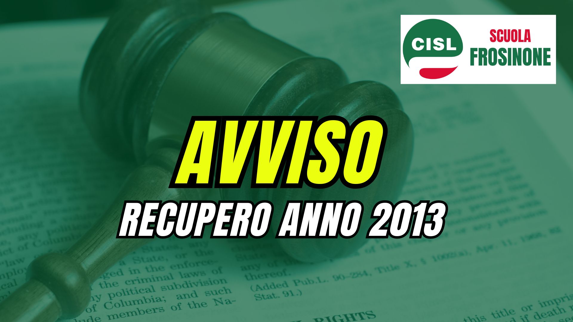 Copertina recupro anno 2013 Frosinone